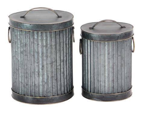 large metal bins with lids